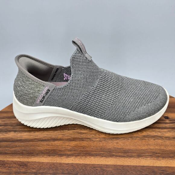 Skechers Slip Ins Shoes Womens 6 Gray Hands Free Athletic Sneakers - Picture 1 of 8
